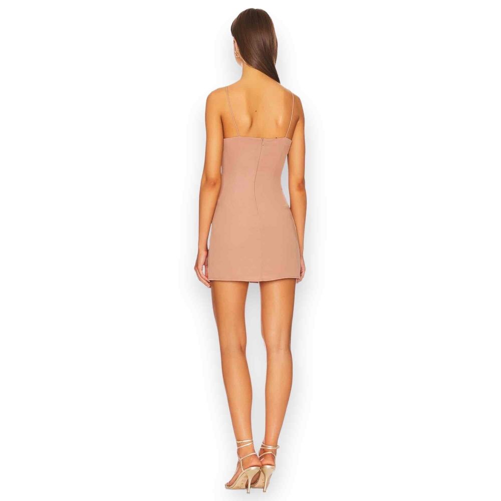 Superdown Syrus Slit Mini Dress Nude Revolve Size Small - Picture 4 of 7